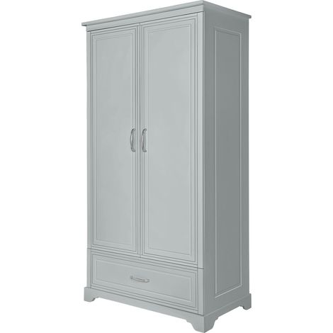 Armoire 2 portes 1 tiroir Novelies Melody Gris (1/4)
