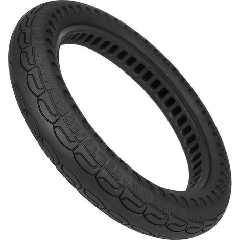 Pneu en Nid d'abeille Noir 14x2.125 à Une Rangée de Trous et Bande Intérieure Pliable pour Moto Électrique et Vélo Électrique