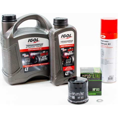 Kit Entretien Vidange pour KAWASAKI ZZR 1400 PERFORMANCE SPORT de 2016 à 2020 - IGOL PROPULS PERFORMANCE 10W40 5L