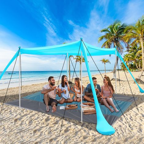 Tente de plage Protection solaire pour les excursions en camping, la pêche, le plaisir de la cour ou les pique-niques (1/5)