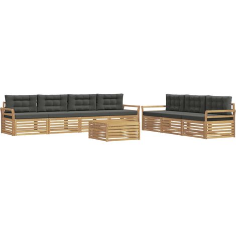 Outdoor Sofa Set 8 pcs White and Anthracite vidaXL (1/5)