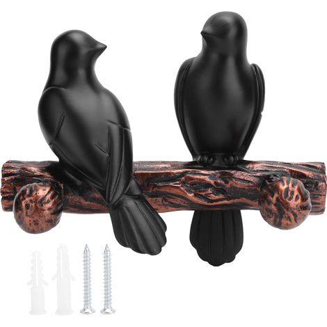 Porte-manteau mural innovant en forme d'oiseau en résine pour chambre ou entrée (1/5)