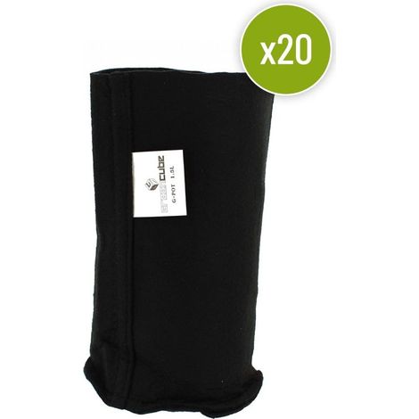 Lot de 20 POTS TEXTILE GREENCUBE - NOIR 1.5L