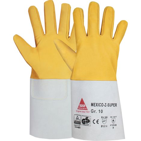 Hase Schweißerhandschuhe Mexico-Z-Super Größe 8, Ziegennappaleder 10 Stk
