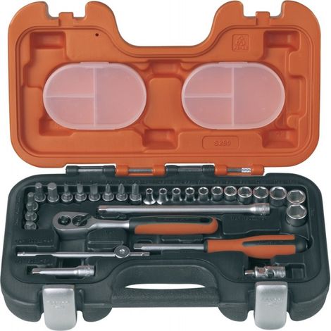 Prese Box E Cricchetto 1/4 "29 Pezzi - Bahco S290