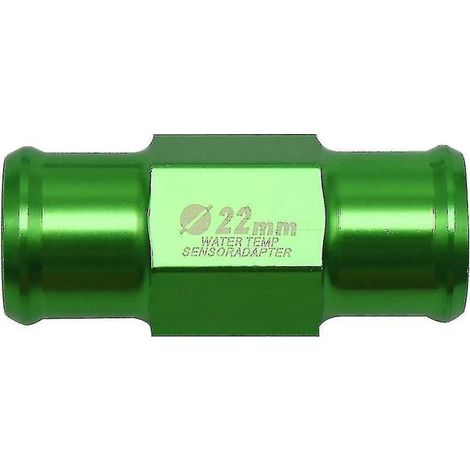 Adaptateur de tuyau universel 18/22 mm pour capteur de température d'eau de moto avec 2 colliers de serrage - Vert (1/4)