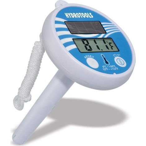 Thermomètre LCD numérique à énergie solaire, grand, flottant, facile à lire, incassable, température de l'eau, adapté aux piscines extérieures et intérieures, spas, étangs, baignoires (1/5)