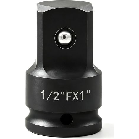 Adaptateur de douille à choc et réducteur 1/2" F à 1" M, en acier au molybdène chromé (1/5)