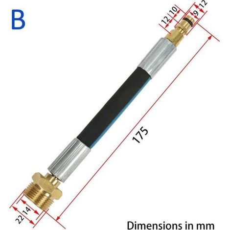 Beyamis Adattatore M22 per la rondella di pressione in ottone, compatibile con Kärcher di tipo B, per la connessione rapida di ingresso dell'acqua (1/5)