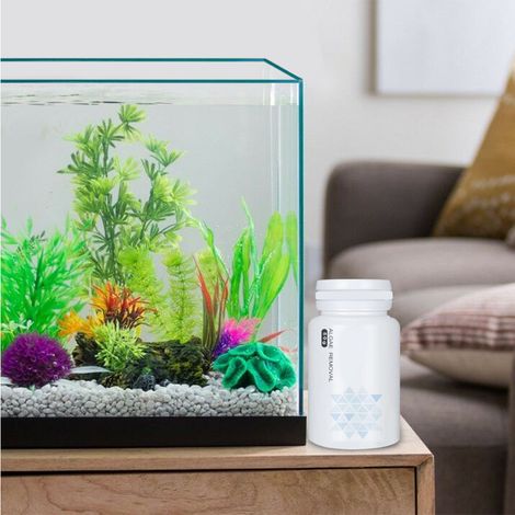 Poudre nettoyante pour aquarium, agent anti-algues, nettoyant anti-mousse pour aquarium et bassin (1/5)