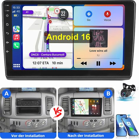 Pour Renault Trafic MK2 OPEL Vivaro A 2001-2009 Autoradio WIFI GPS Android 16 Carplay 2+16G CAM (1/5)