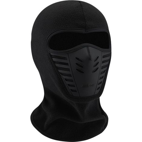 Winddichte Snowboard-Sportmaske, vollständige Kopfabdeckung, multifunktionale Ninja-Maske, Einheitsgröße, schwarz (1/5)