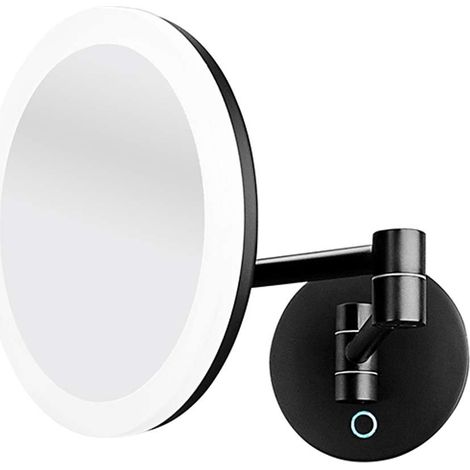 Nimco - Specchio cosmetico sospeso con illuminazione LED, nero ZK 20265-90 (1/5)