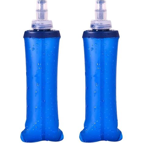 Lot de 2 gourdes souples de 250 ml en TPU pliable, idéales pour la course à pied et les sports de plein air. (1/5)