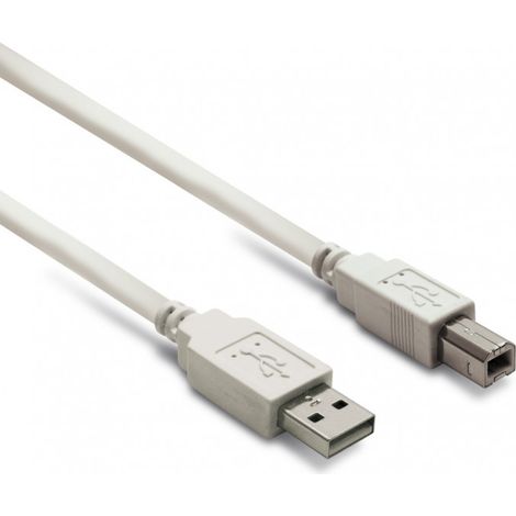Câble USB A mâle/B mâle USB 2.0 - 1,8 m - blanc