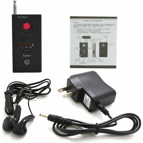 Détecteur de signal RF, détecteur d'insecte d'ondes de signal anti-espion, Finder de caméra caché sans fil CC308 Mesures plus précises (1/5)