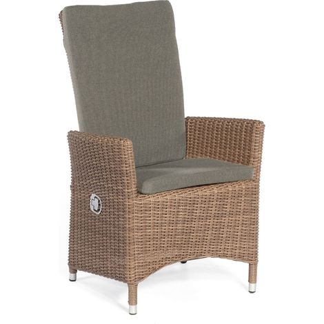 Sonnenpartner Garten-Sessel Solares Aluminium mit Polyrattan rustic-stream Gartenstuhl Hochlehner