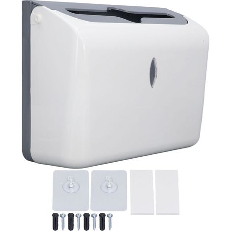 Paper Towel Dispenser Wall Mounted Safe Sturdy ABS Glossy Corner Bathroom Paper Towel Holder for Bathroom Toilet (1/5)