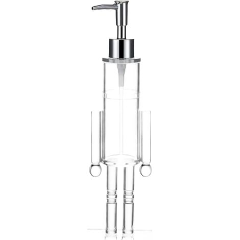 Lot de 2 distributeurs de savon en acrylique transparent pour salle de bain, cuisine, décoration de vacances, 200 ml (1/5)