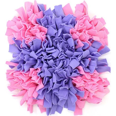 Tapis de jeu/tapis de fouille pour chien RHG, lavable, pliable et antidérapant, motif croix rose-violet. (1/4)