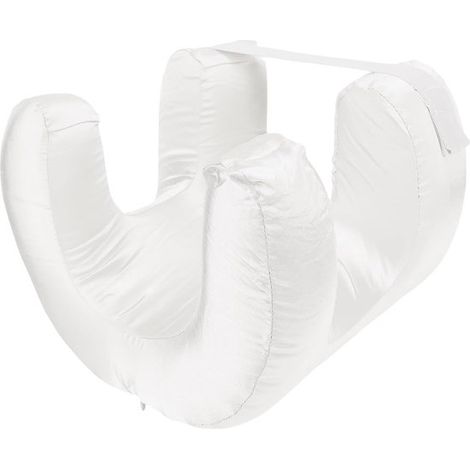 Almohada para dormir, almohada de liberación lenta con diseño antideslizante, soporte suave y cómodo para el cuello y la cara, para usar en casa o de viaje (blanca) (1/5)
