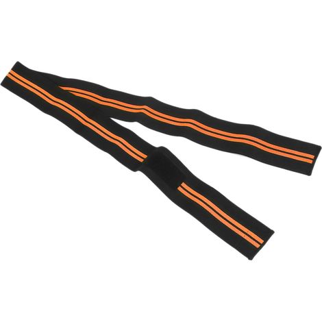 Genouillère de Sport Ajustable, Compression Articulation pour Musculation et Entraînement des Jambes (Noir Orange) (1/5)