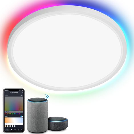SWANEW 24W LED Plafoniera Lampada da soffitto RGB dimmerabile BACKLIGHT IP44 Luce da corridoio