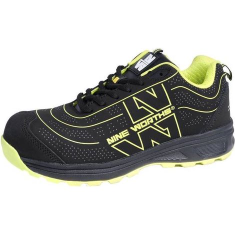 Chaussures de Sécurité Basses Spill - Taille 48 - Noir/Jaune Fluo - Résistant et Confortable - D-Work