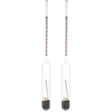 Hydromètre de Lait en Verre 2pcs Densimètre Précis pour Produits Laitiers Test Rapide Contrôle Densité pour Transformation Laitière (1/5)