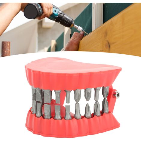 Organizador de brocas dentales de 28 bits, escultura 3D, decoración de escritorio roja con brocas (1/5)