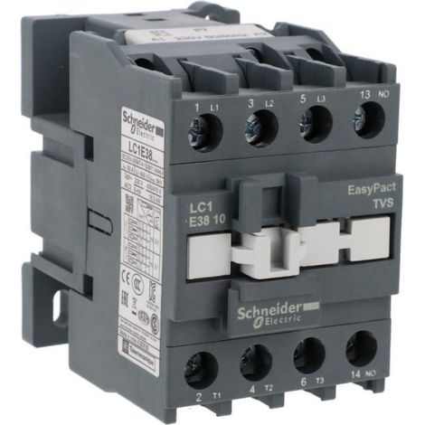 Contattore di potenza Easy TeSys Control AC-3, 38 A, 3P (1 NO), bobina 230 V, 50/60 Hz LC1E3810P7