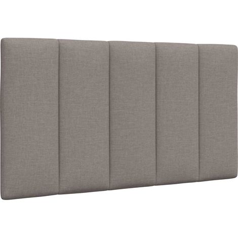 vidaXL Coussin de tête de lit Hanko taupe 90 cm tissu