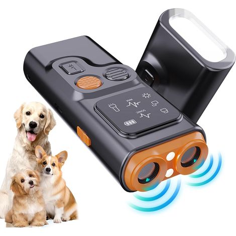 Ultrasonic Dog Driver nouveau double tête anti - aboiement trainer Dog deterrer avec écran HD et lampe de poche LED pour arrêter les mauvais comportements (1/4)