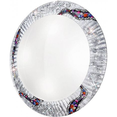 Kolarz SERENA - Plafonnier encastré à motifs en verre design chrome poli - Motif Kiss Silver, 4x E27 (1/4)