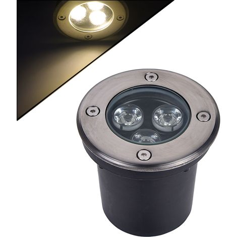FARETTO SEGNAPASSO LED CALPESTABILE DA GIARDINO 3W LUCE CALDA 3000K - IDEALE PER VIALETTI E SPAZI ESTERNI IP65 (1/5)