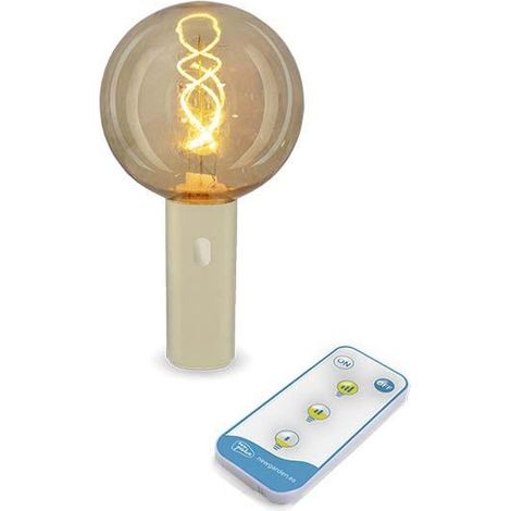 Akku Pendelleuchte außen LED dimmbar IP54 Ø 12 cm rund 2200 K warmweiß mit Dimmer Fernbedienung Hängeleuchte Außenlampe (1/5)