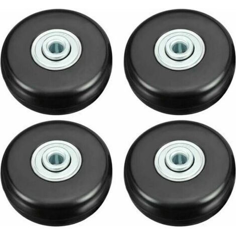 Roulette Valise, Bagage Valise Réparation Roulette Charge Lourd 50mm Muette Caoutchouc Universelle Pivotante Roue Rechange Transport Remplace Roulette 4PCS pour Valise/Bagage/Sac à Dos/Voyage