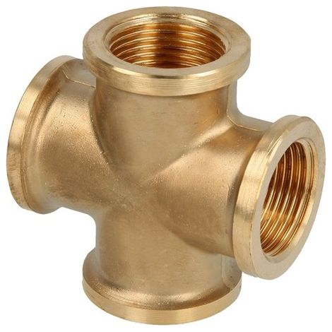 Raccord laiton - Croix laiton à visser FF 3/4''
