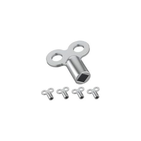 Lot de 5 clés pour purgeur radiateur, outil métal 5mm×5mm, clé spéciale pour vanne d’air, dégonflage et entretien facile du chauffage-Chrom (1/3)