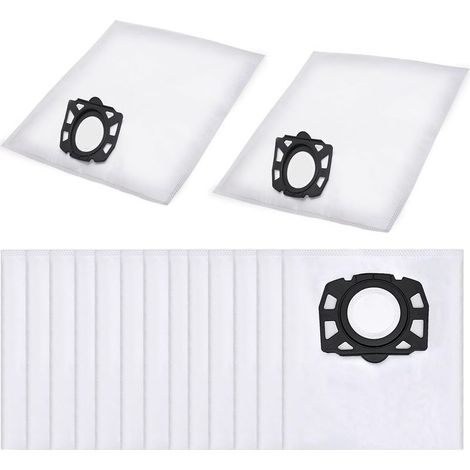 15Pcs Sac Aspirateur, Compatible avec le pour Karcher Sacs Aspirateurs WD2 Plus, Karcher WD 3, WD 3 Battery, KWD 1, KWD 2, KWD 3, MV 3, SE4001, SE4002, Sac Aspirateur Universel (1/5)