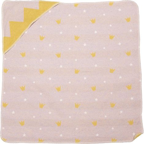FUSSENEGGER Babydecke mit Kapuze Kronen