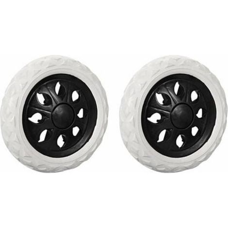 Roulettes De Rechange - Roues En Mousse De Caoutchouc - Diamètre 16 Cm - Pour Chariots De Courses Et Valises - Lot De 2 (1/5)