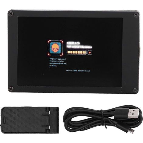 Moniteur IPS de 3,5 pouces avec écran LCD secondaire et prise en charge de l'alimentation par câble USB pour Raspberry Pi
