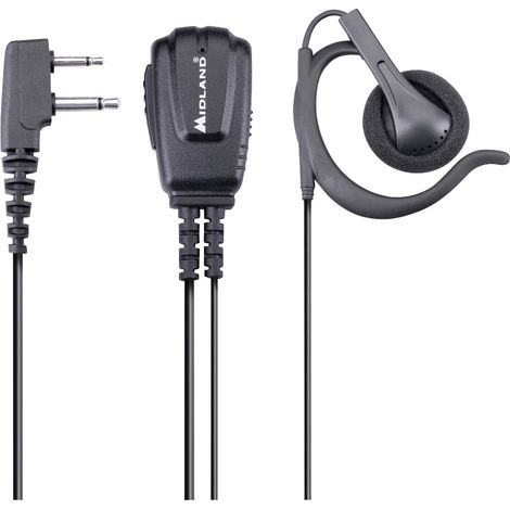 Midland Headset/Sprechgarnitur Mikrofon MA 24-L Pro mit Ohrhörer C1525