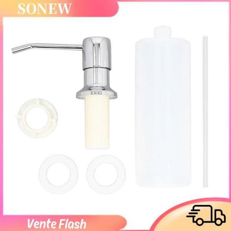Sonew Distributeur de savon pour évier Distributeur de savon d'évier luminaire savon Distributeur de savon pour évier chromé 9509C (1/5)