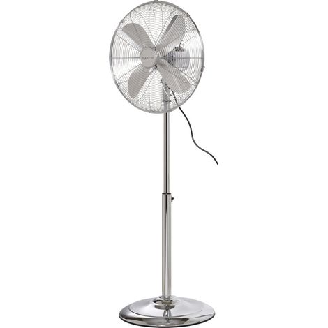 Sygonix Standventilator 50 W (Ø x H) 445 mm x 1300 mm Chrom Schwenkbar, Höhenverstellbar (1/5)
