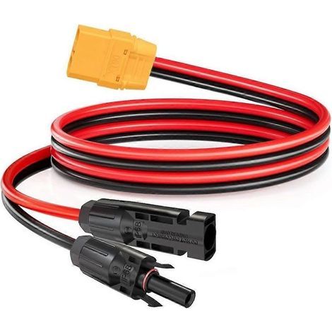 1 m langes XT90-Buchsenadapterkabel mit 10AWG-Solarpanel-Stecker für tragbare Powerstations, RC-Akkus, Drohnen, Wohnmobile, Spielzeug usw. (1/5)