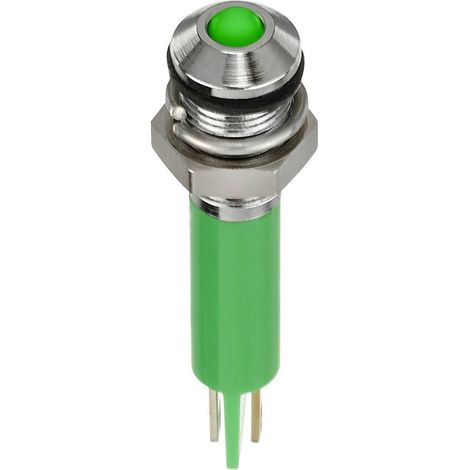 APEM Q6P1CXXG24E Luce di segnalazione a LED Verde Prominente 50 mcd