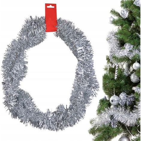 Catena per Albero di Natale Argento 2M/7CM (1800) GABA (1/5)