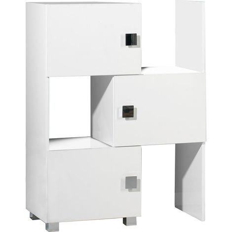 Étagère coulissante, Blanche, 47 à 78 x 101 x 34,5 cm (1/2)